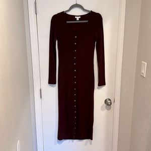 Top shop Burgundy midi dress